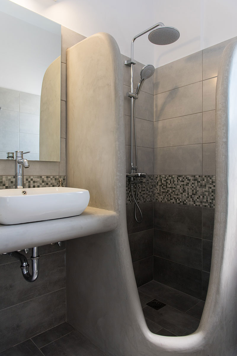 Salle de bains dans les appartements Thalassea à Sifnos